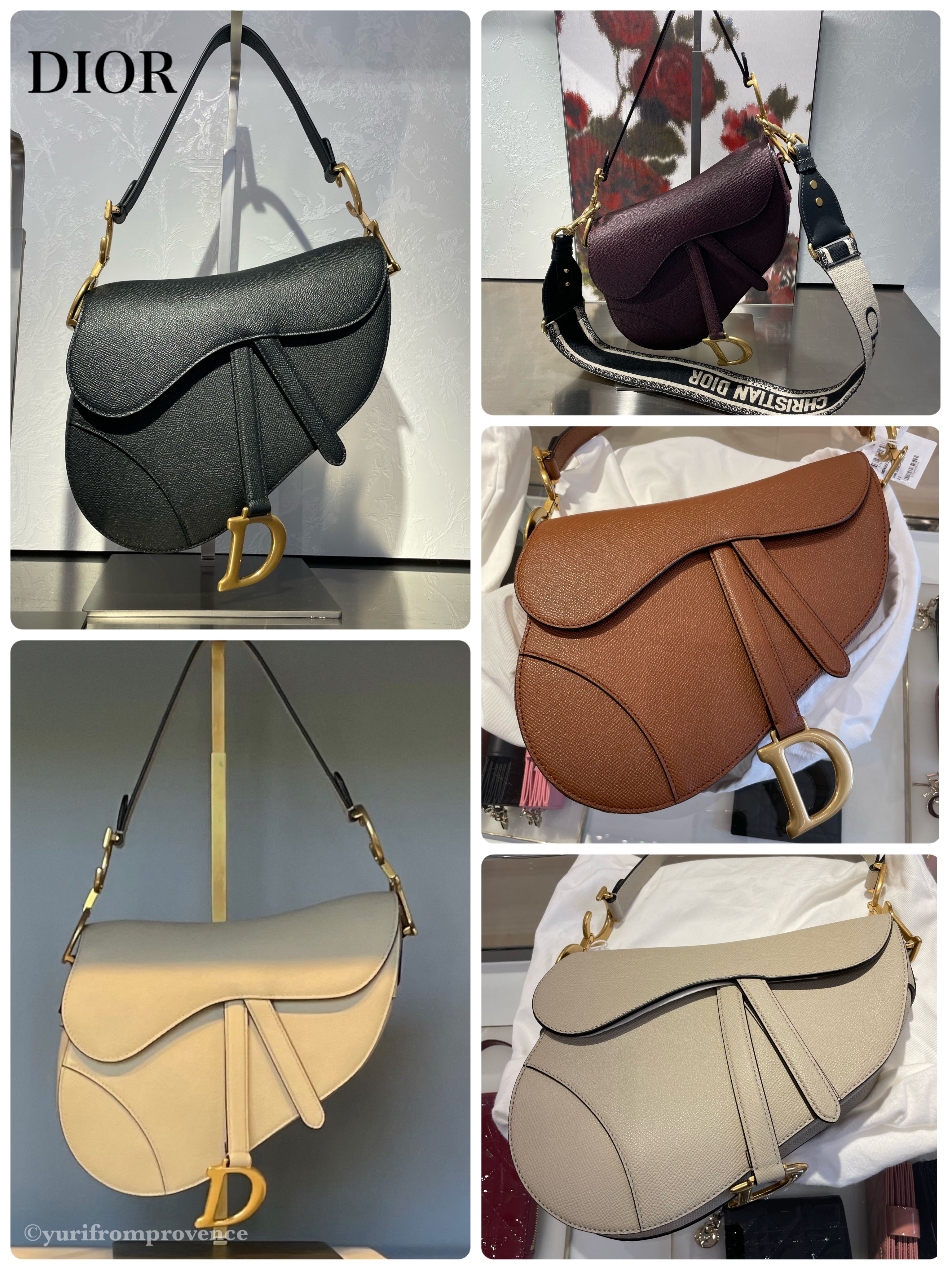 Christian Dior☆グレインドカーフスキン Saddle(サドル) バッグ (Dior