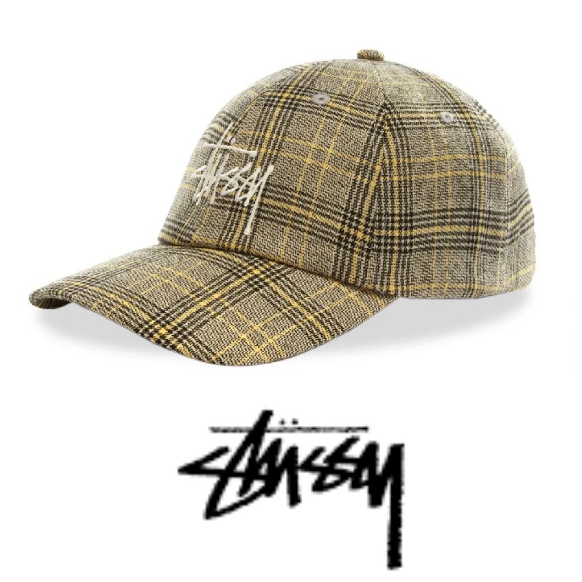 キャップ Big Logo Plaid Low Pro Cap チェック ☆ STUSSY (STUSSY