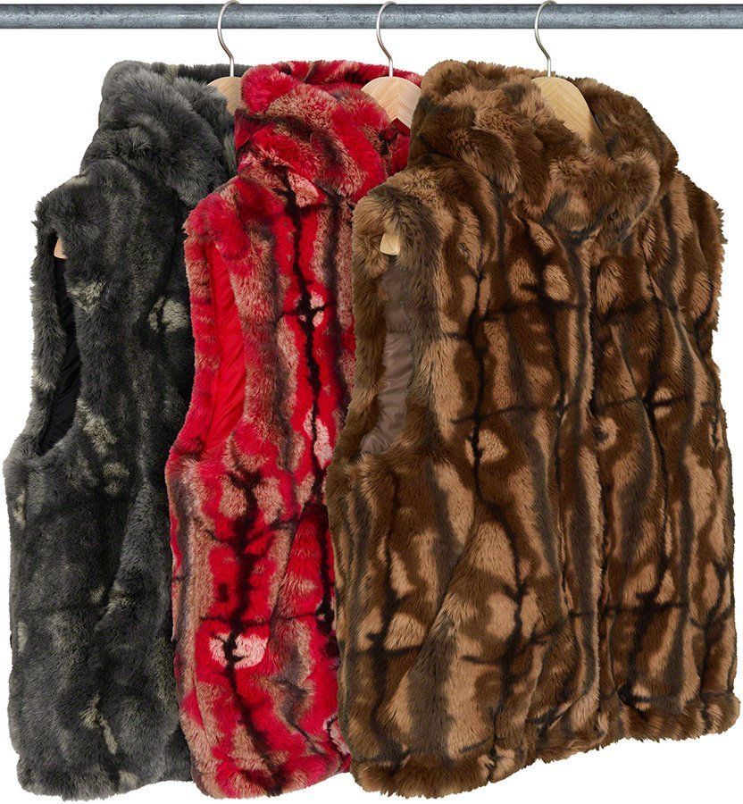 FW21 Supreme Faux Fur Hooded Vest - ファー フード ベスト (Supreme