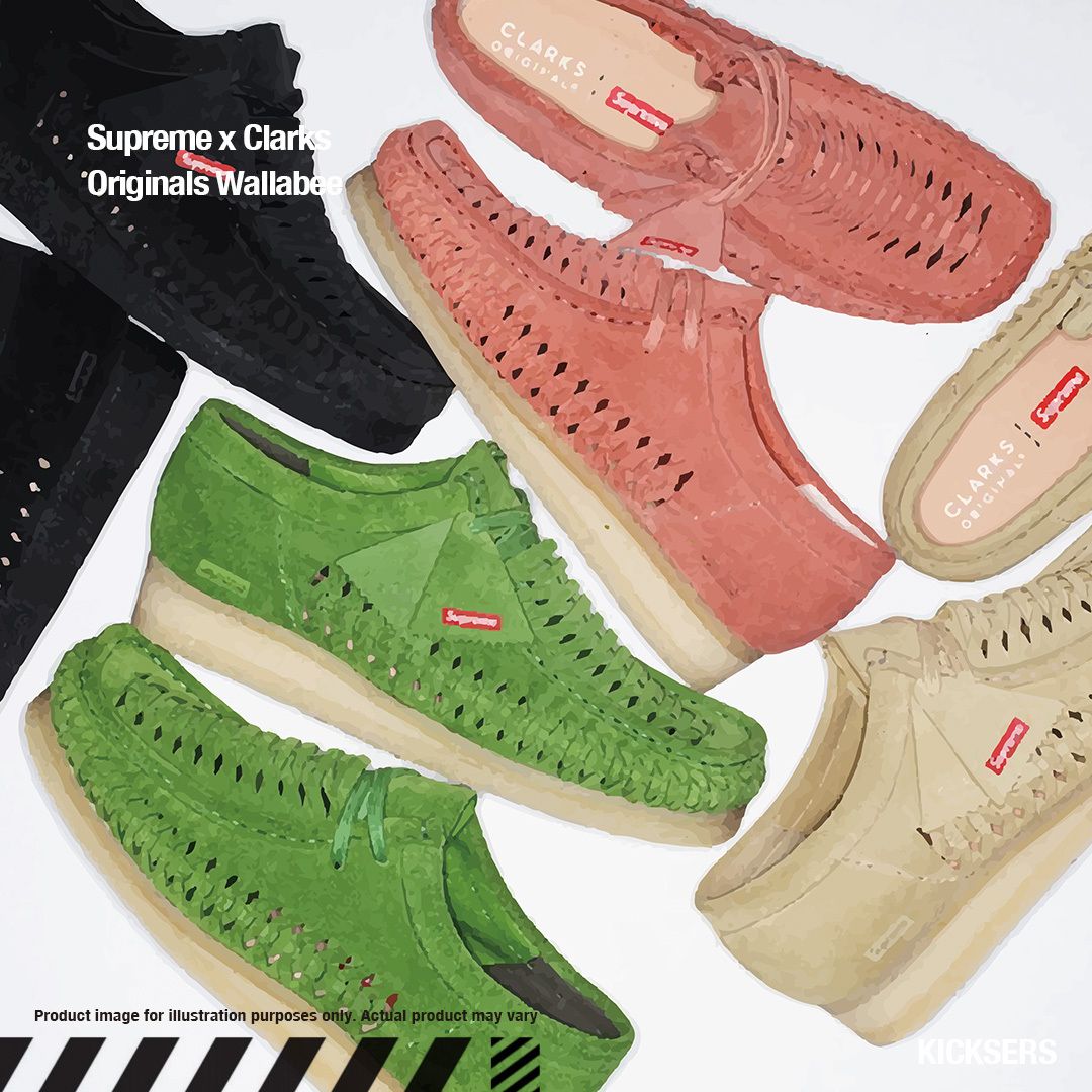 シュプリーム クラークス ワラビー Supreme x Clarks Wallabee