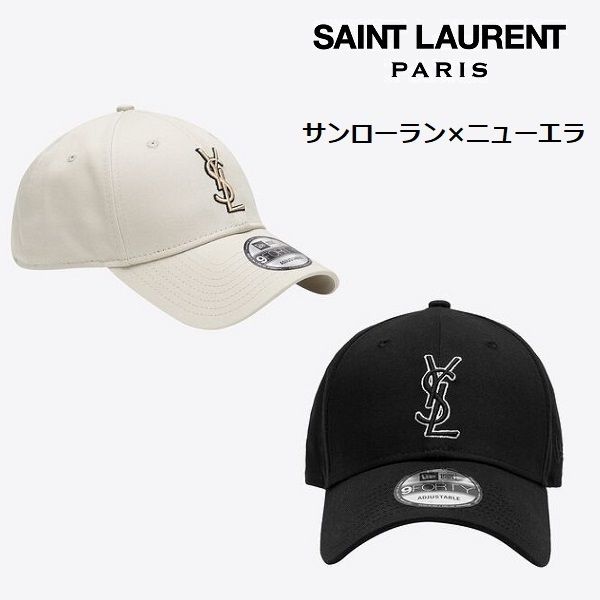 Saint Laurent サンローラン×ニューエラ キャップ YSLロゴ (Saint