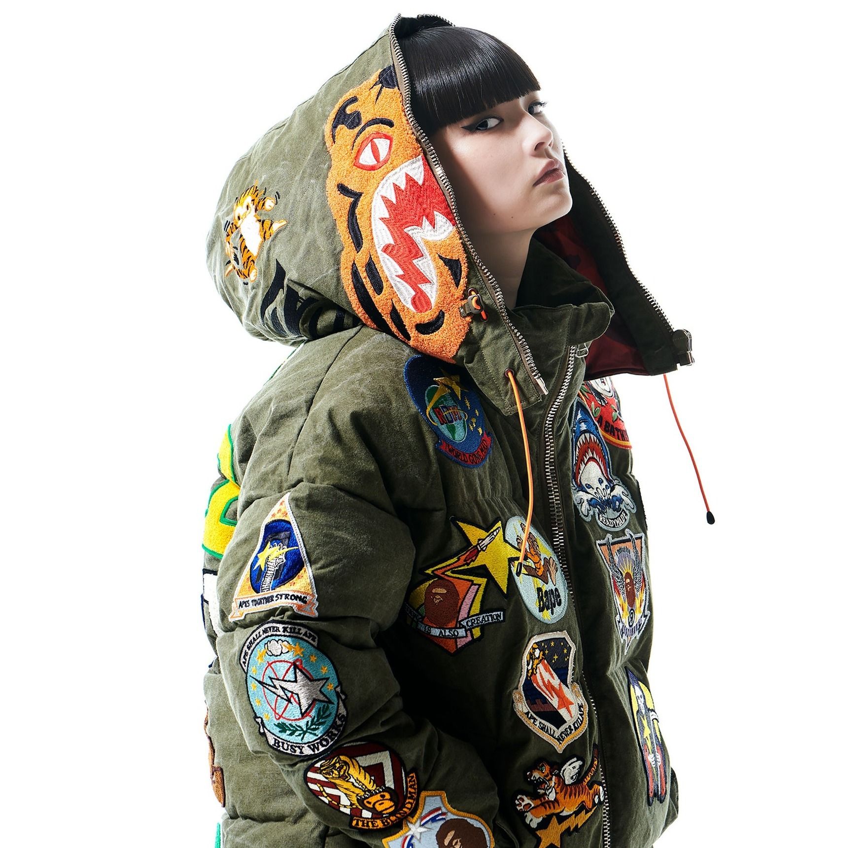 BAPE READYMADE Tiger Shark Down Jacket ベイプ レディメイド (A