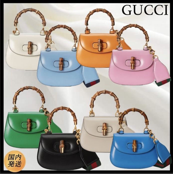 国内発送☆GUCCI】バンブー ミニ トップハンドルバッグ (GUCCI