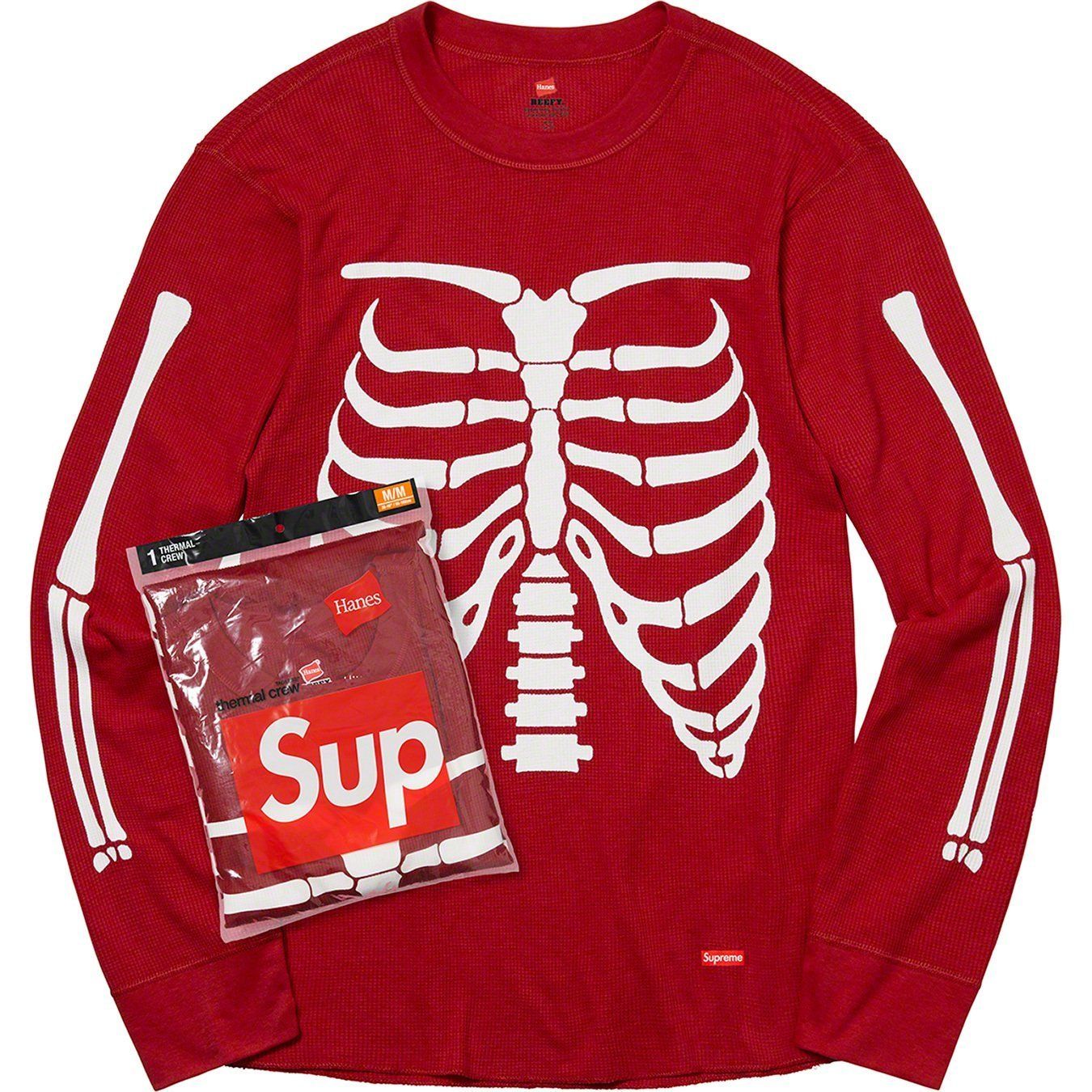 コラボ 関税込 21AW Week15 Supreme Hanes Bones Thermal Crew