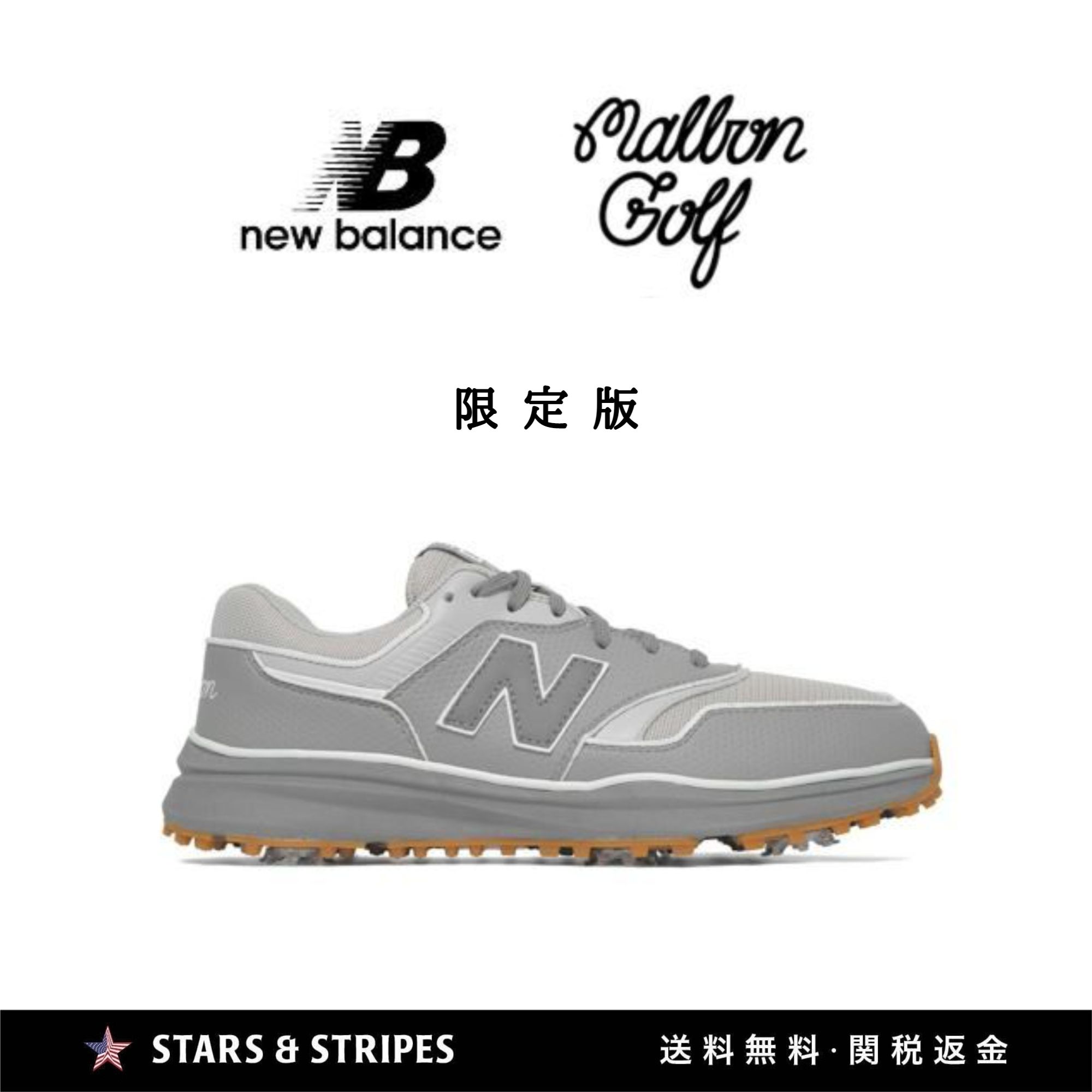 限定版 NEW BALANCE X MALBON GOLF 997G ゴルフシューズ グレー (New