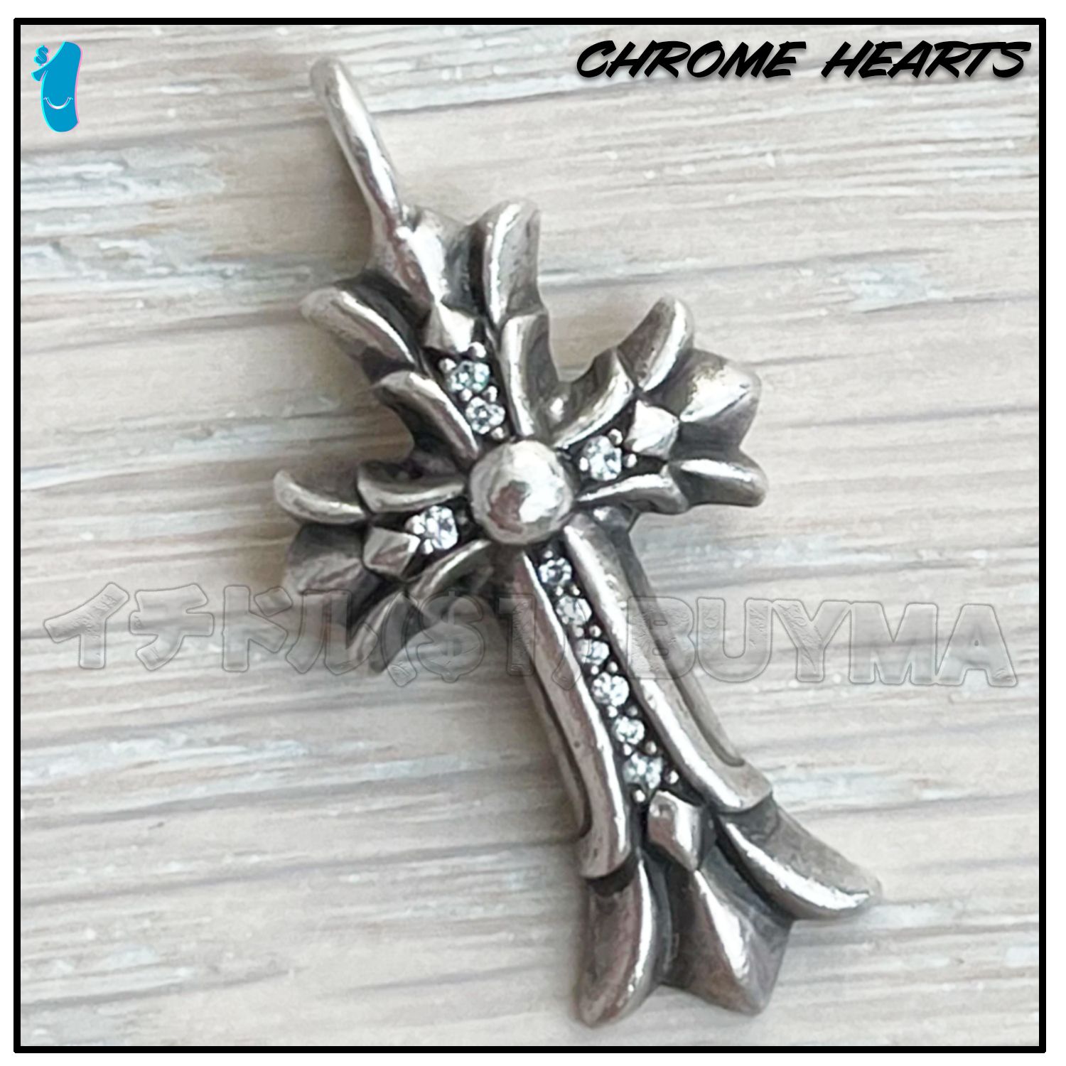 クロムハーツ ダブルクロス スモール ネックレス ダイアモンド (CHROME