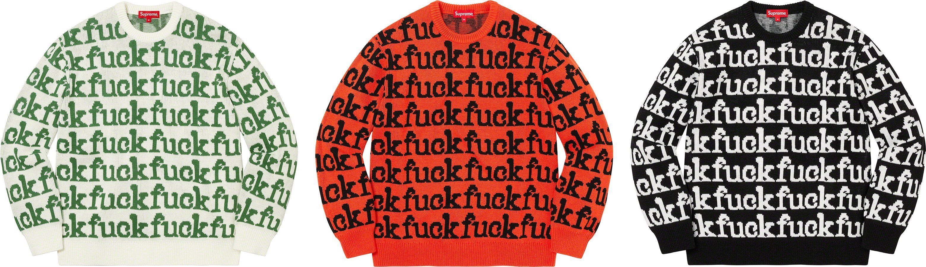 SS22 Supreme Fuck Sweater - シュプリーム ファック セーター