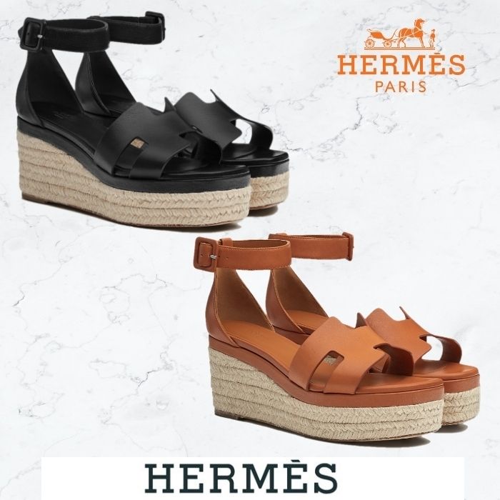 ≪22SS☆≫エルメス エスパドリーユ サンダル コルク 厚底 (HERMES