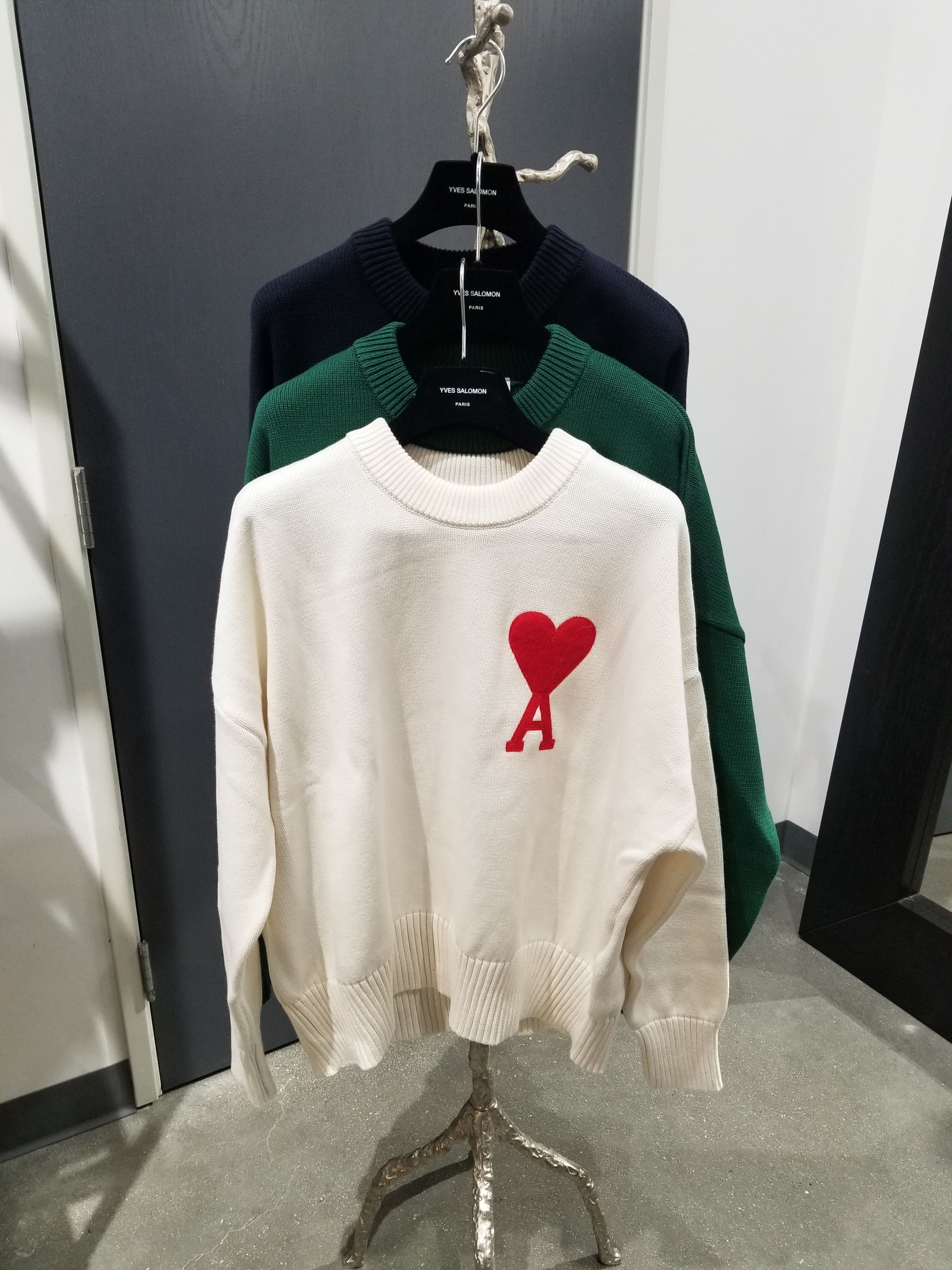 AMI PARIS｜アミパリ ビックハートロゴ オーバーサイズ ニット (AMI