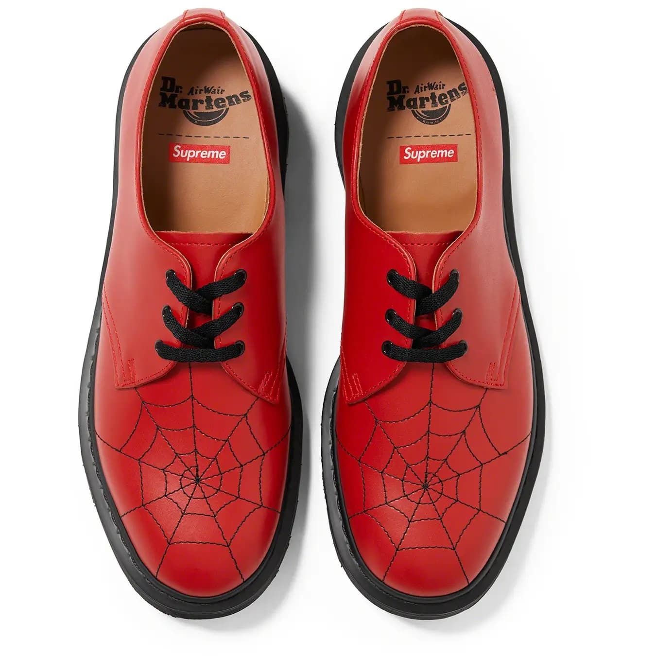 関税込 22SS Week13 Supreme Dr. Martens Spiderweb 3-Eye Shoe