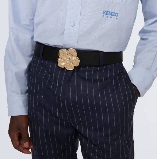KENZO ケンゾー ワイドリバーシブル レザーベルト BOKE FLOWER (KENZO