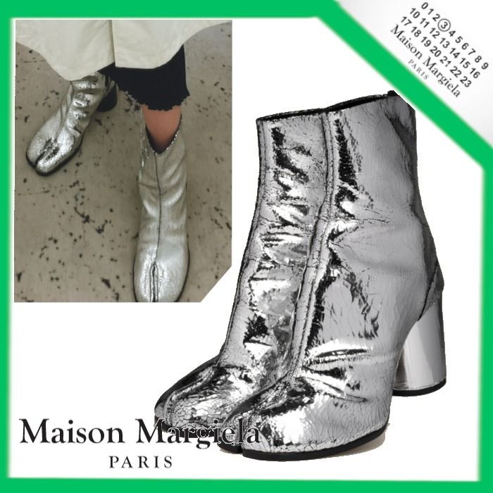 22AW【マルジェラ】タビ ブロークン ミラー ブーツ レザー (Maison