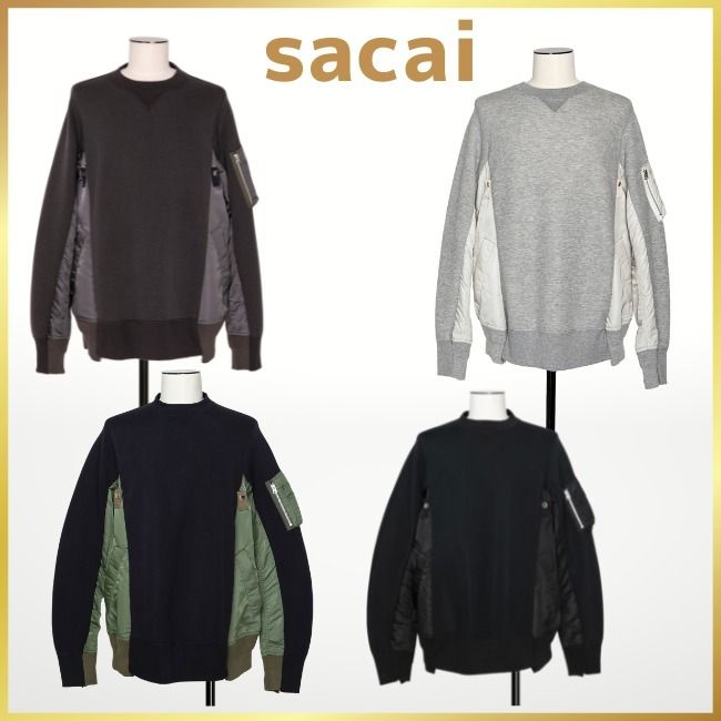 sacai☆Sponge Sweat x MA-1 Pullover]定番人気☆すぐにお届け (sacai