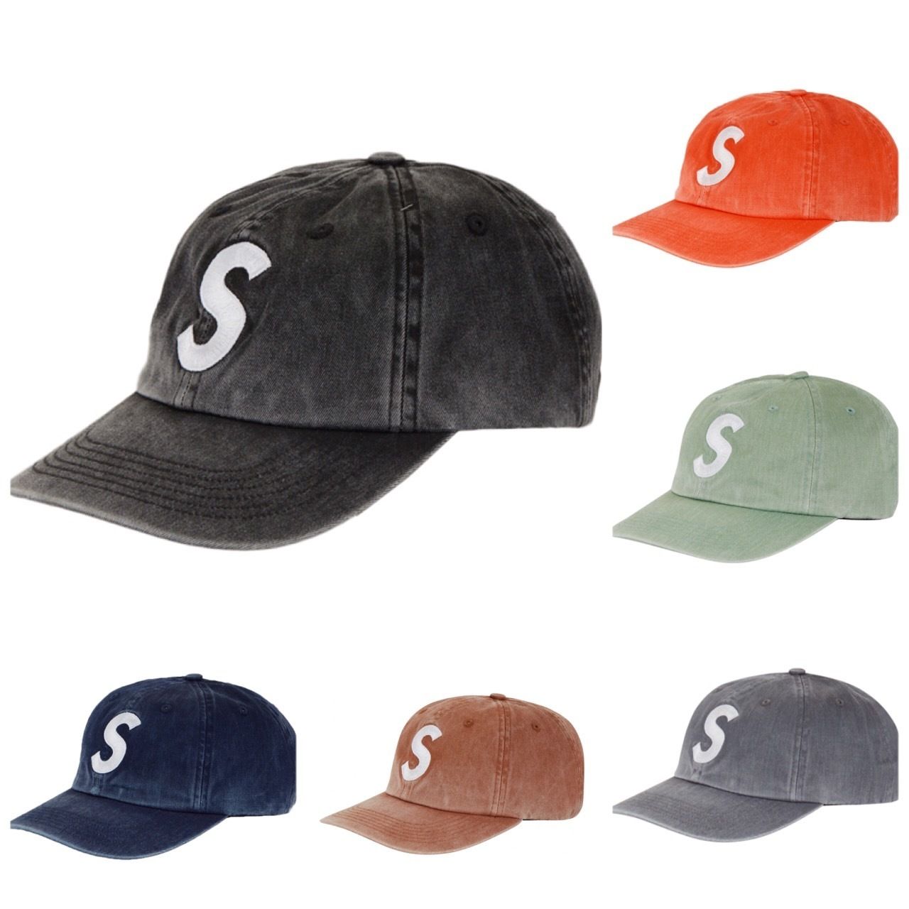 シュプリーム☆ピグメントプリントSロゴキャップ☆6-Panel (Supreme