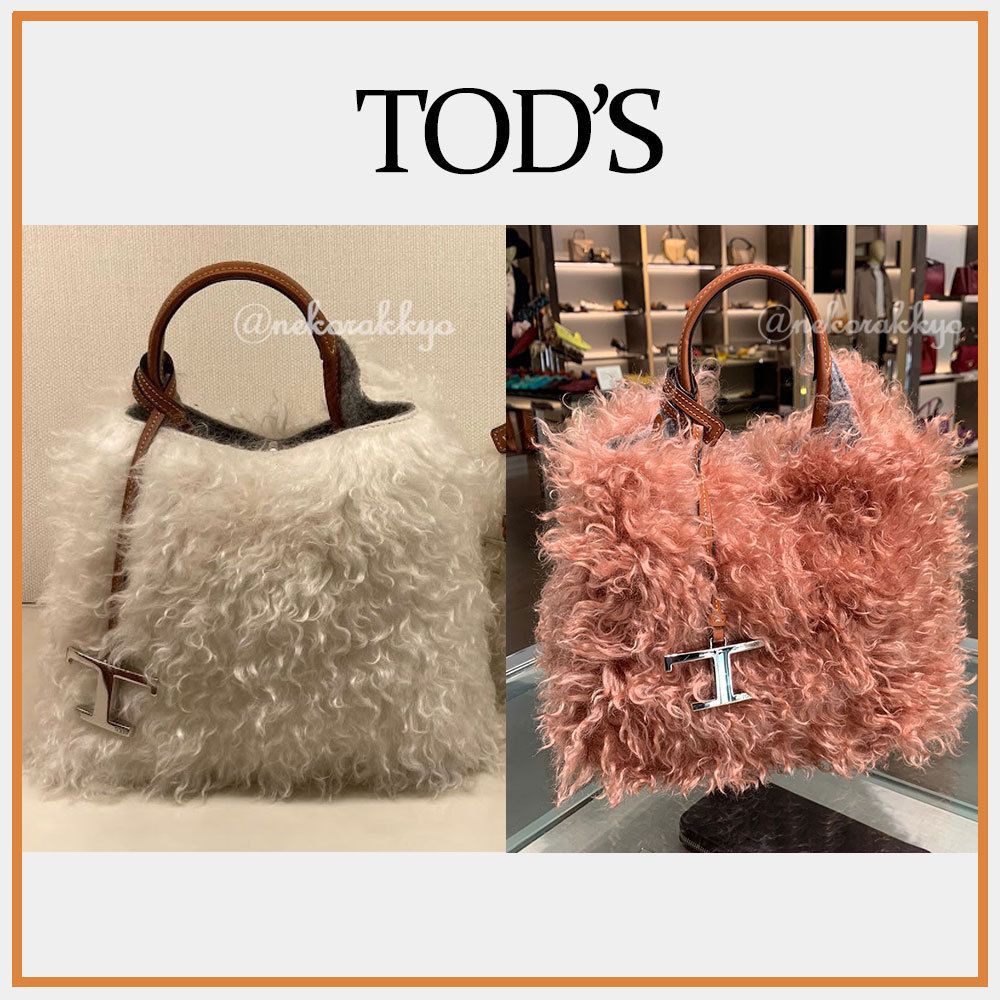 TOD'S＊TOD'S BAG エコファー ハンドバッグ＊送料込 (TOD'S