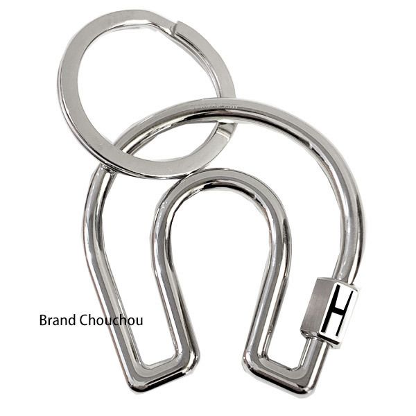 エルメスキーリング フェラ・ア・シュヴァル シルバー/ノワール