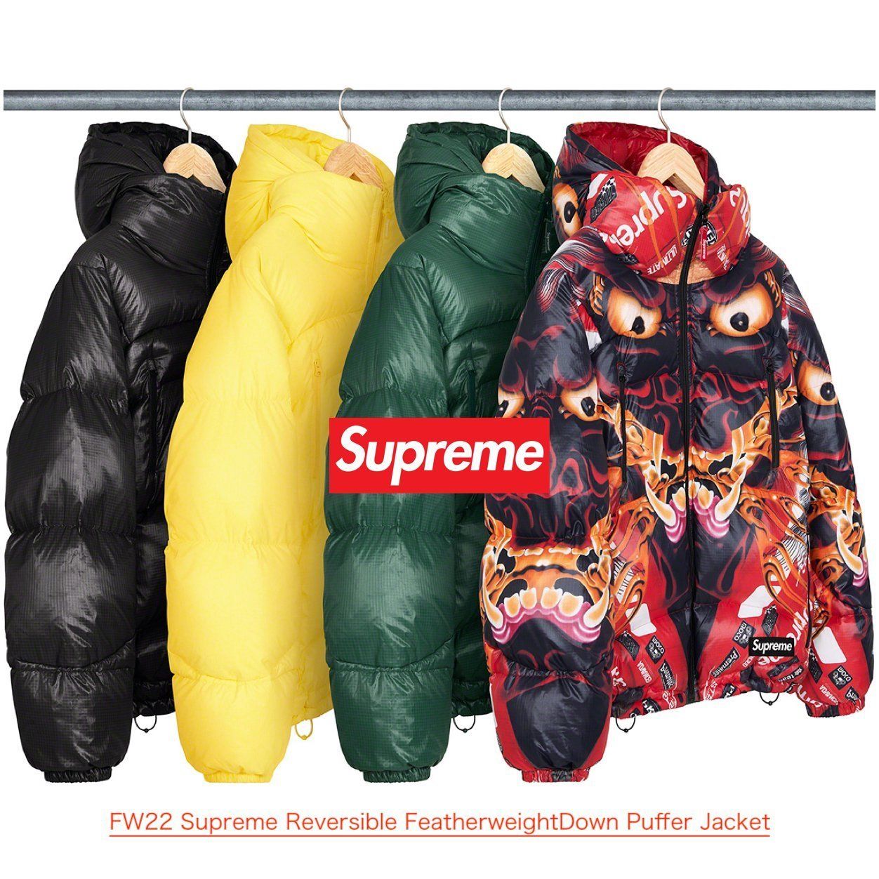FW22 Supreme Reversible Featherweight Down Puffer Jacket (Supreme