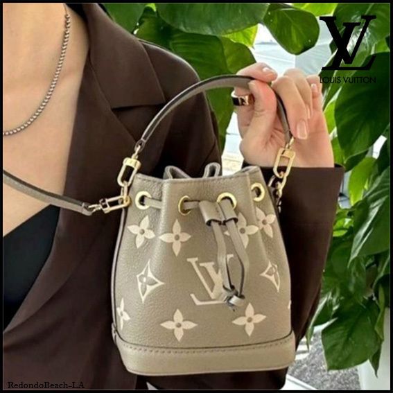 大人上品グレーベージュ】LOUIS VUITTON☆ナノ・ノエ バッグ (Louis