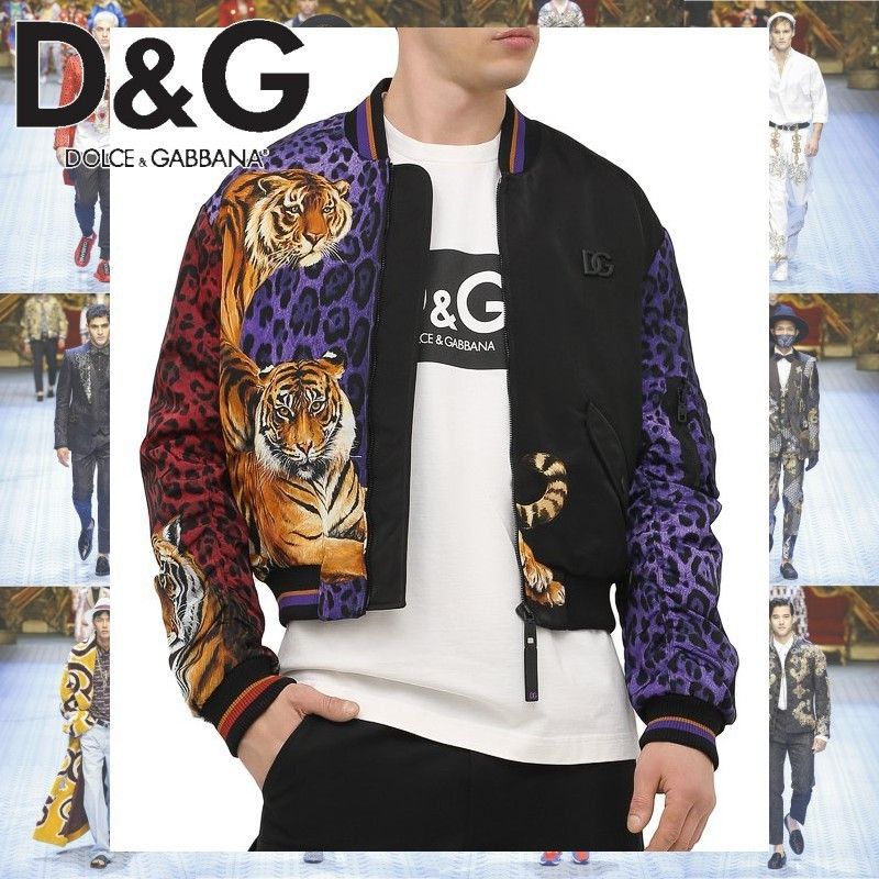 Dolce & Gabbana レオパード柄 タイガー ボンバージャケット (Dolce