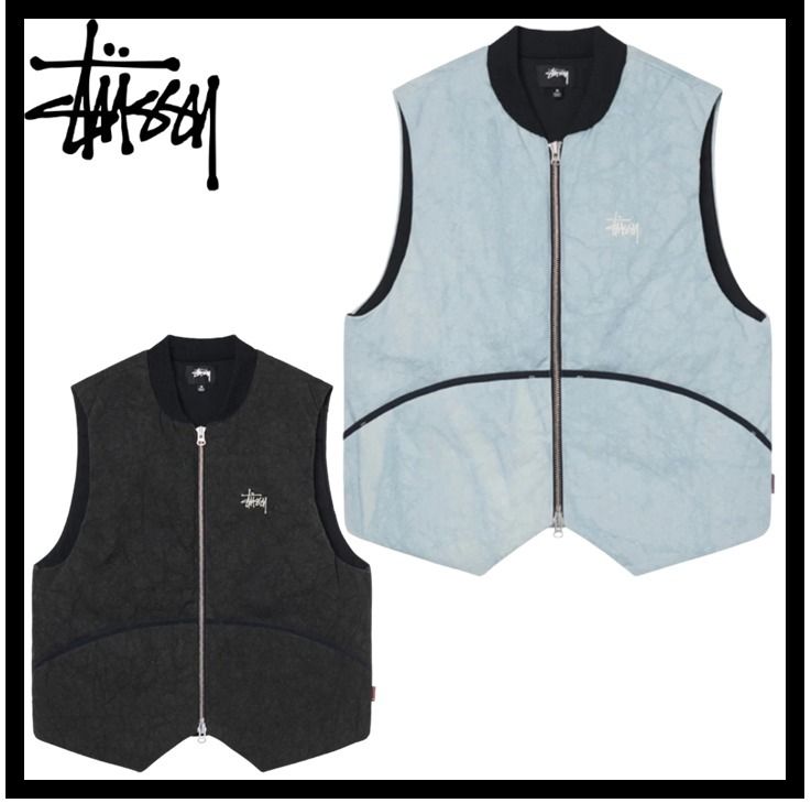 ☆関税込☆Stussy☆Stussy WASHED CANVAS PRIMALOFT VEST☆ (STUSSY