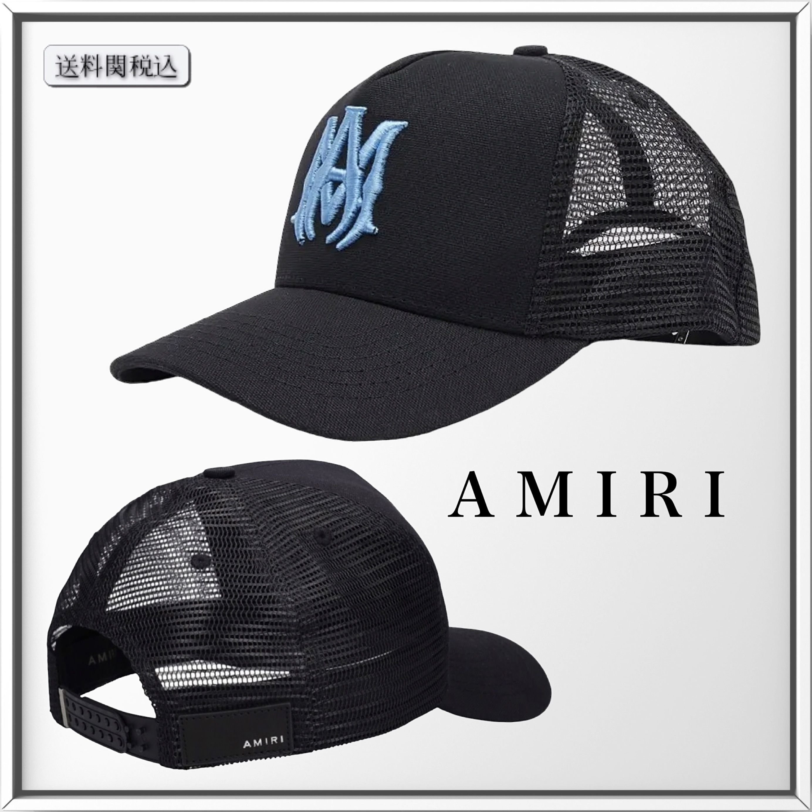 AMIRI ロゴ エンブロイダリー コットン&メッシュ キャップ 人気 (AMIRI