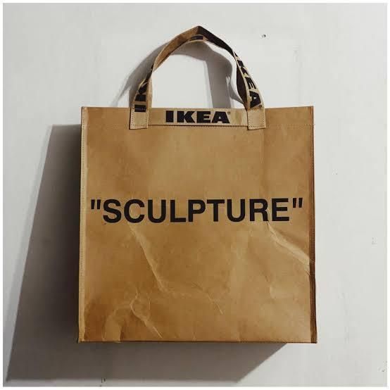 Virgil Abloh x IKEA MARKERAD Medium Paper Bag (Off-White/トート