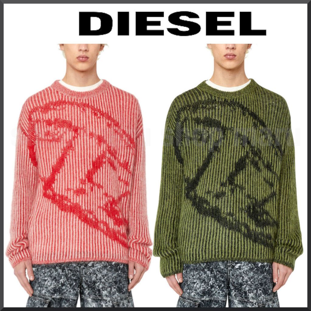 DIESEL◇K-Edro◇Dロゴ モヘア混 オーバーサイズ セーター (DIESEL