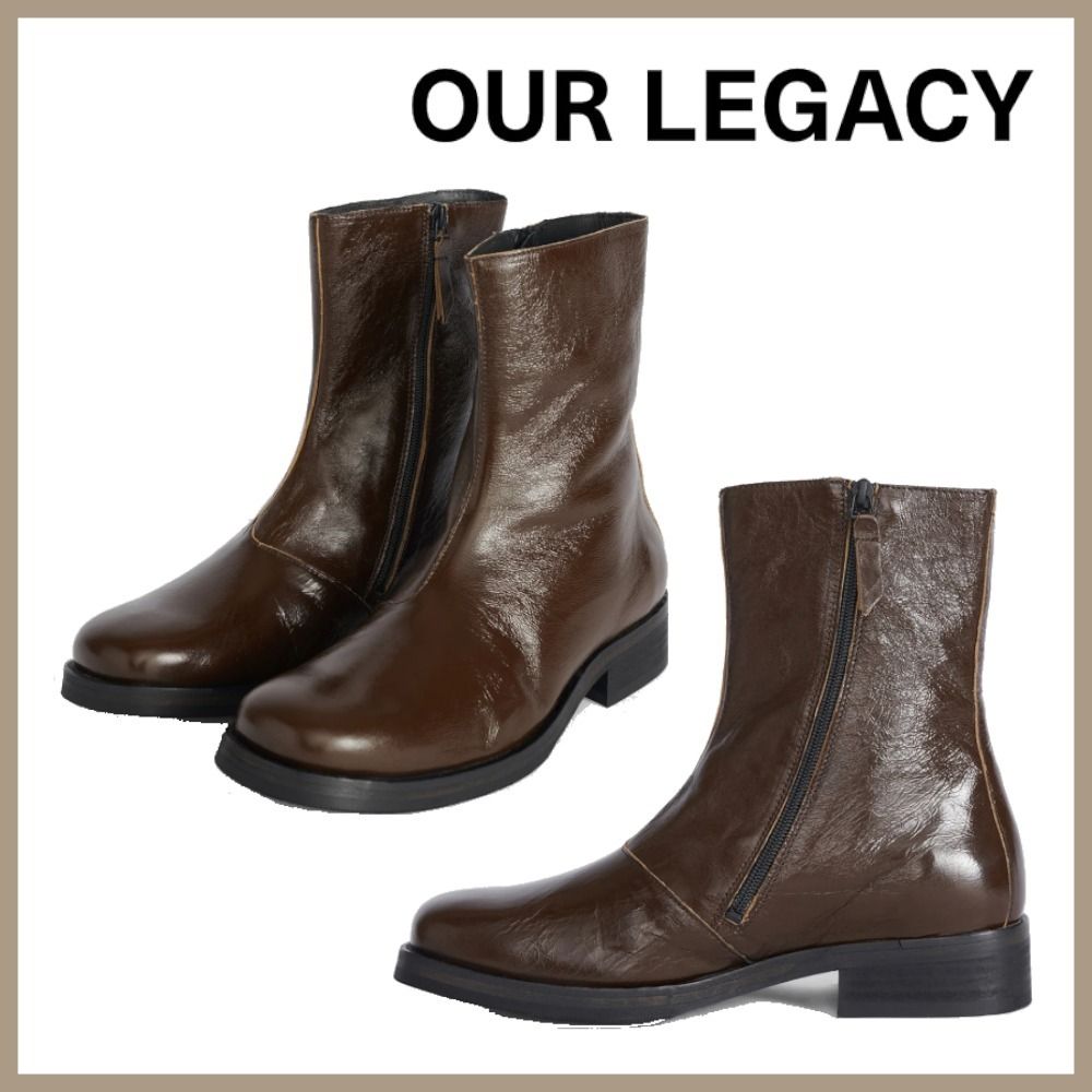☆OUR LEGACY☆ オリーブレザー カミオンブーツ (OUR LEGACY/ブーツ