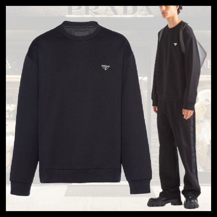 ☆PRADA☆プラダ テクニカルコットン ロゴ スウェットシャツ (PRADA