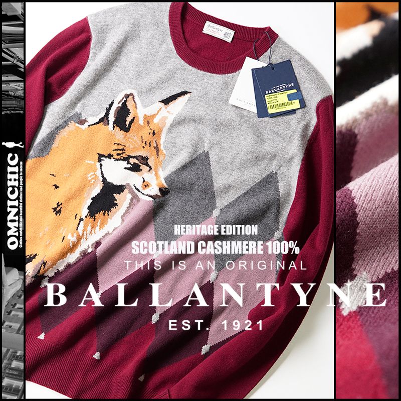 復刻タグカシミヤ100/BALLANTYNE限定バランタインニットセータ