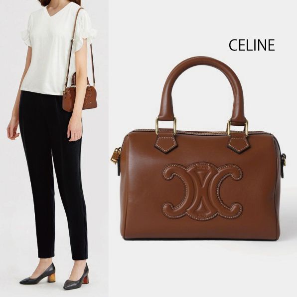 CELINE】SMALL BOSTON CUIR TRIOMPHE ボストン バッグ (CELINE