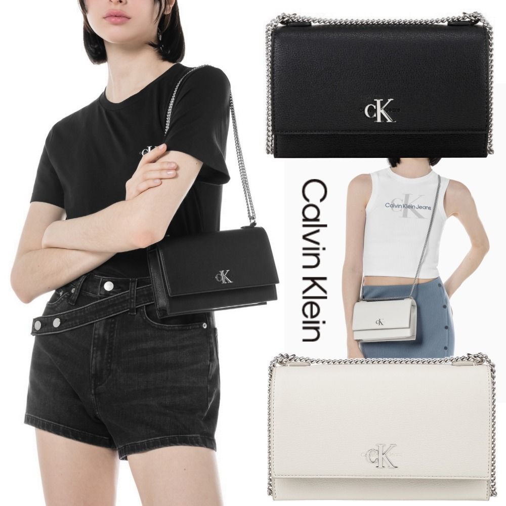 Calvin Klein☆人気☆ティーモールカプセルチェーンクロスバッグ