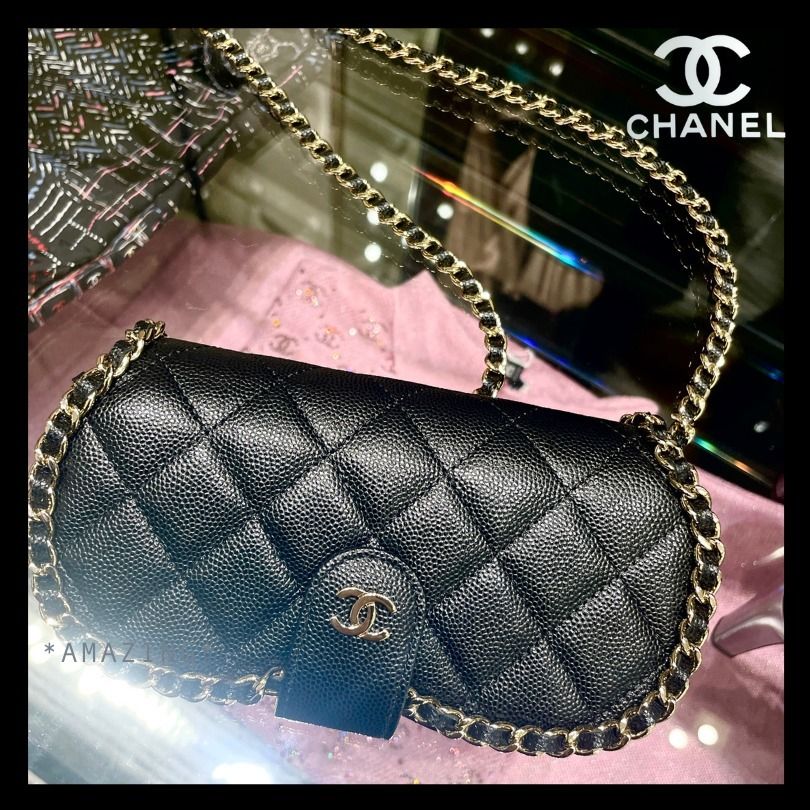 CHANEL】希少☆フラップ メガネケース 斜め掛けマトラッセ (CHANEL