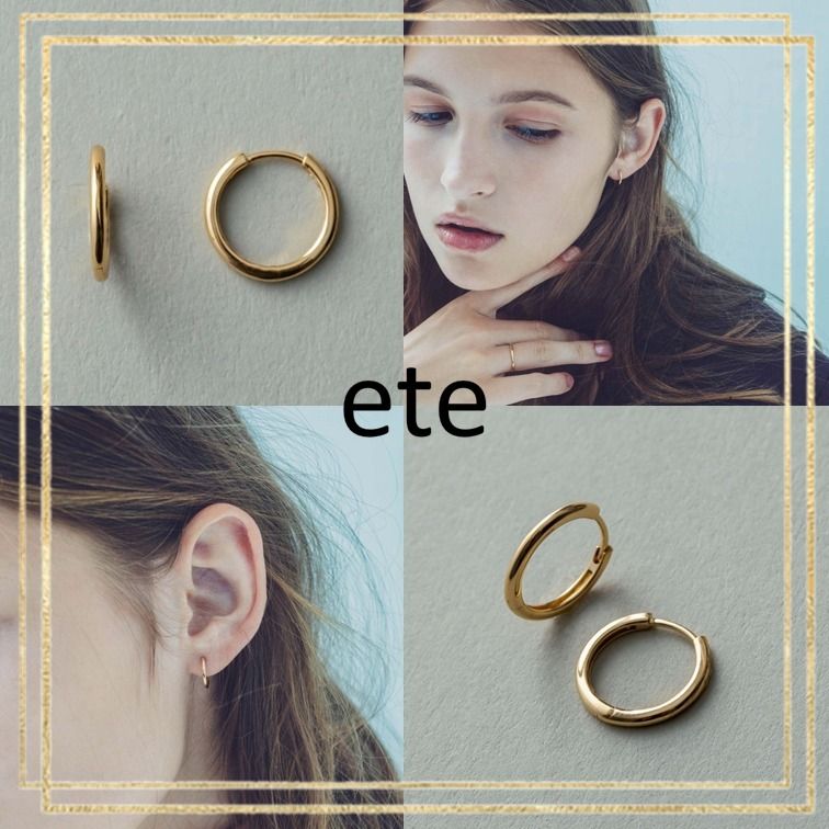ete エテ ピアス フープ K18YG イエローゴールド ギフト 国内発