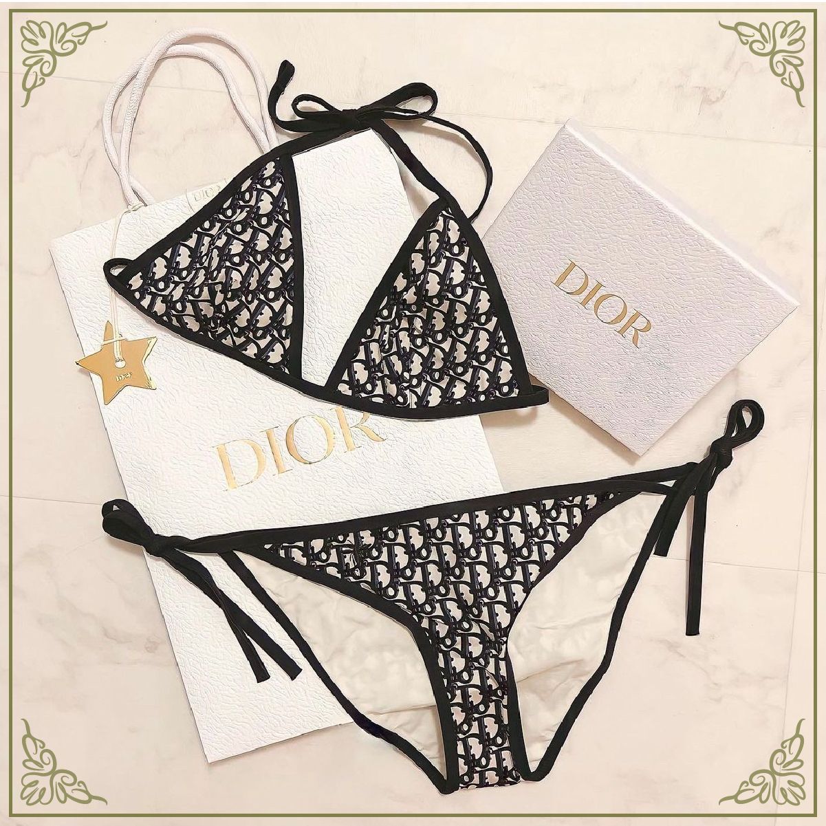 上下セット】Dior ディオール オブリーク ビキニ 水着 (Dior/ビキニ
