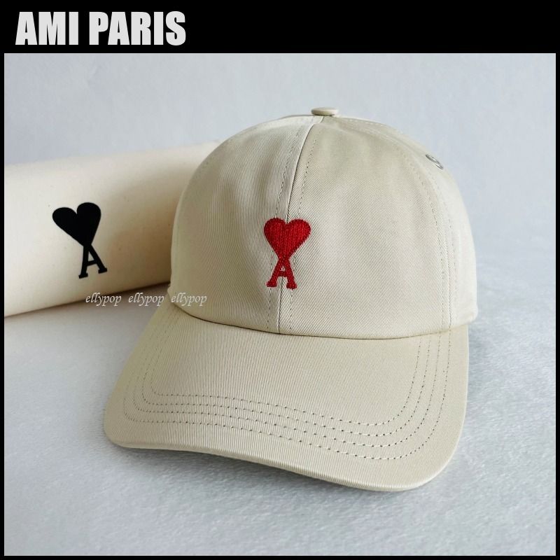 AMI PARIS ユニセックス アミパリス ハートロゴ キャップ 帽子 (AMI