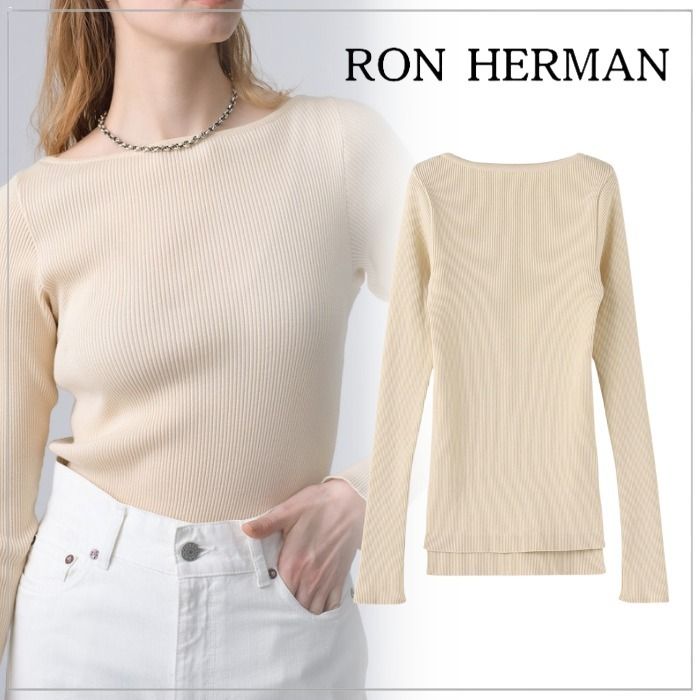AURALEE】Ron Hermanロンハーマン ボートネック プルオーバー (Ron