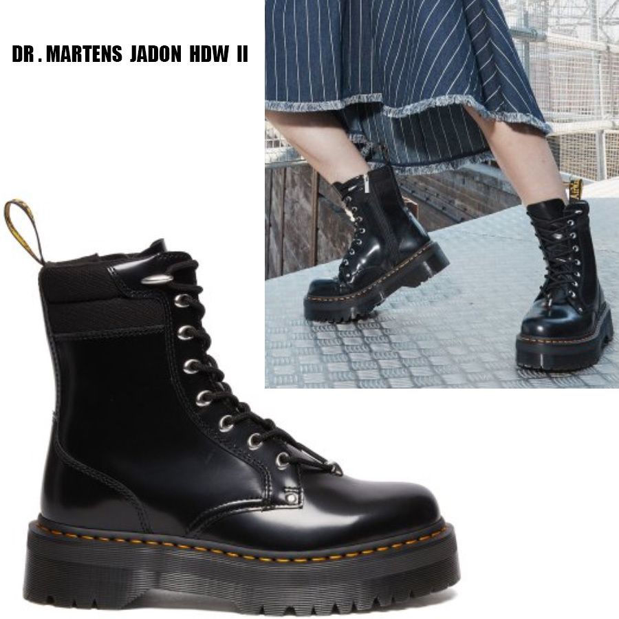 Dr Martens☆JADON HDW II☆厚底☆ジッパー☆BLACK BUTTERO (Dr