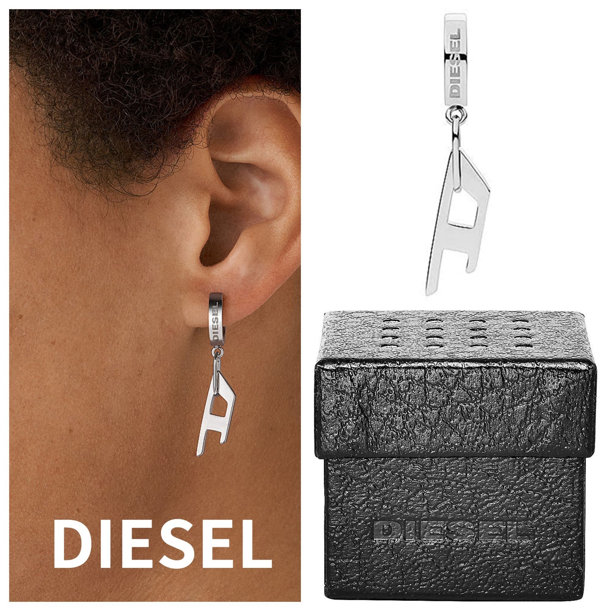 □DIESEL□ロゴ シングル ピアス スチール 平野紫耀さん着用♪ (DIESEL