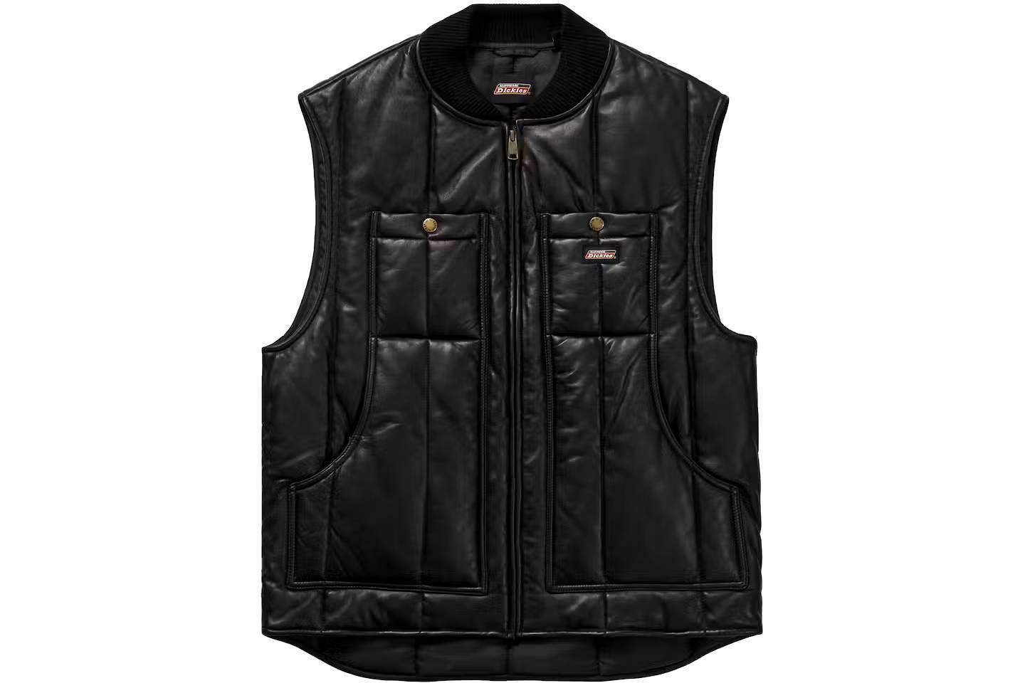 シュプリーム x ディッキーズ☆レザーベスト☆Dickies Work Vest