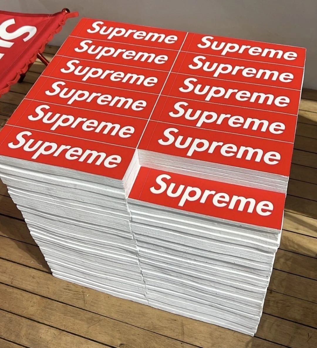 FW23 Supreme Rotary Hero Sticker Bricks Stool Side Table (Supreme