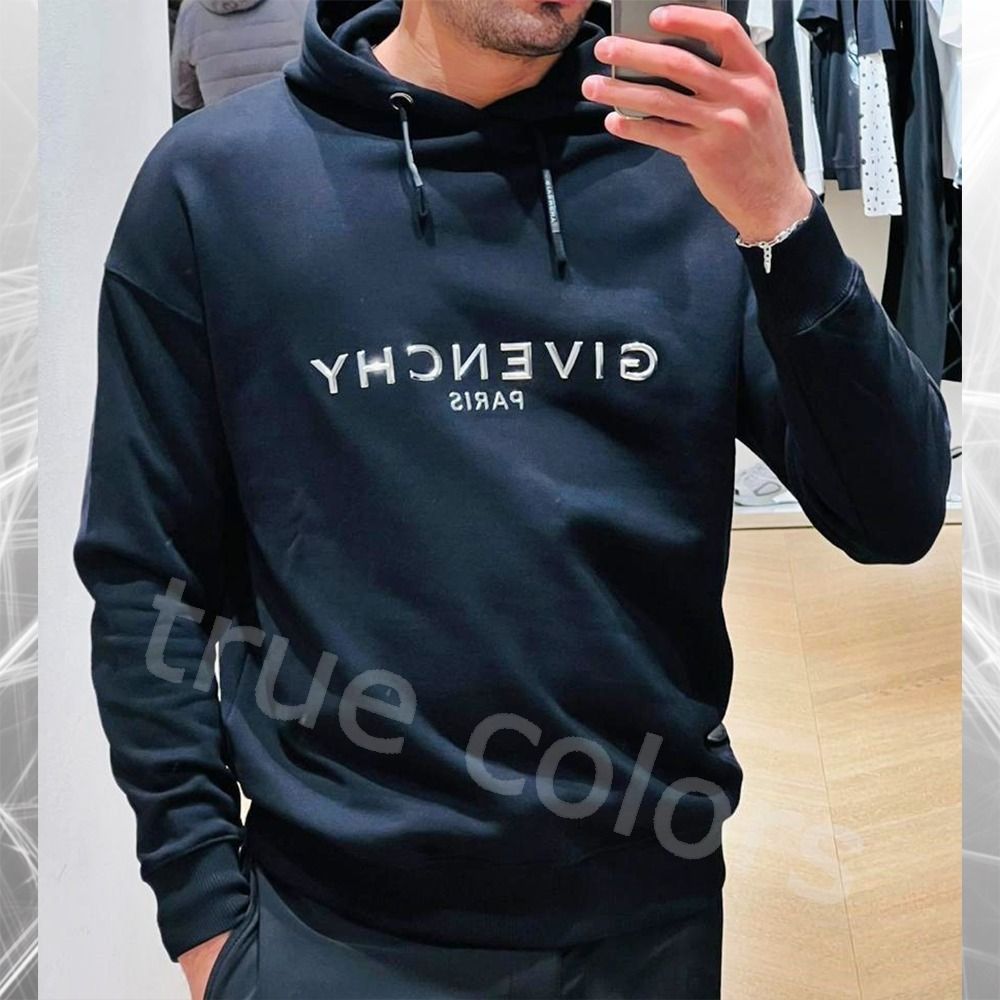 GIVENCHY ジバンシィ メタリックロゴ フード付 スウェットシャツ