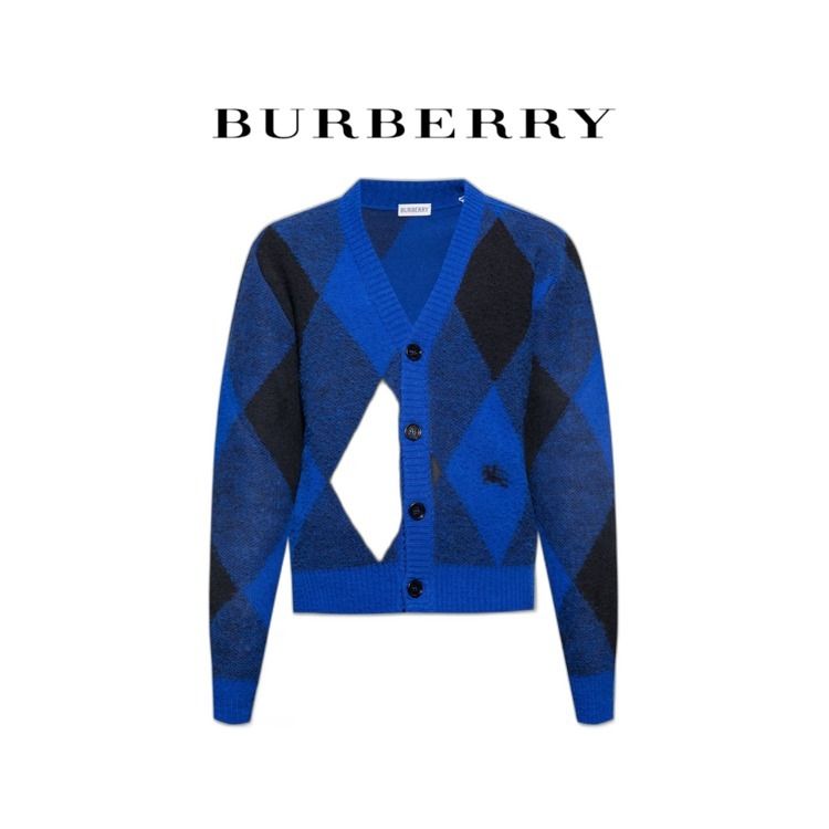 ☆関税込み・送料無料☆ バーバリー アーガイル カーディガン