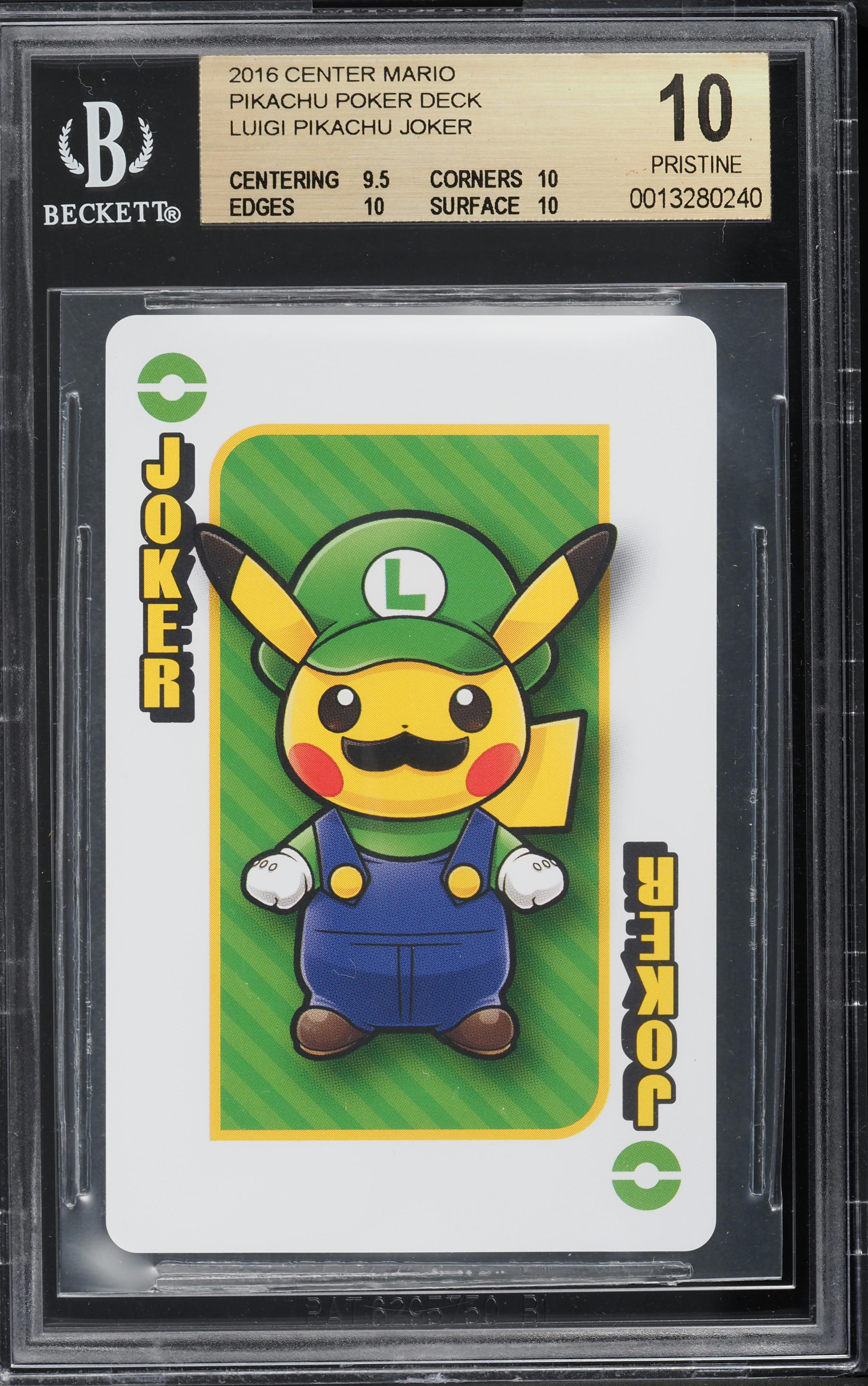 2016 Pokemon Center Mario Pikachu Poker Deck Luigi Pikachu Joker