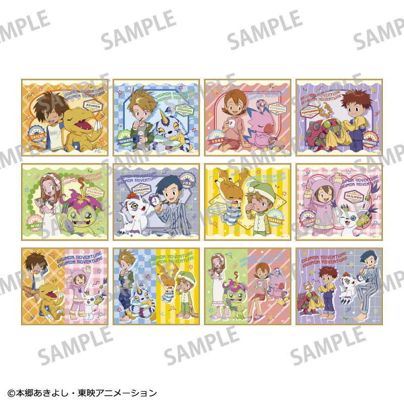 デジモンアドベンチャー_トレーディングミニ色紙/寝起き 【BOX／12個