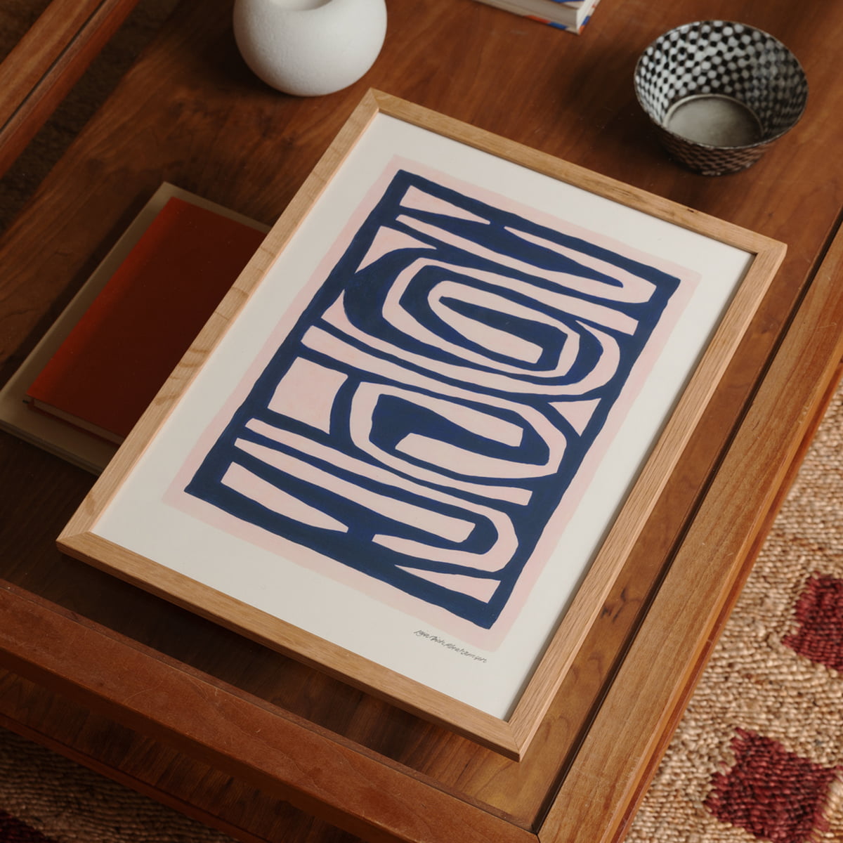 額縁 Navy flow by Leise Dich Abrahamsen 額縁 Navy flow by Leise