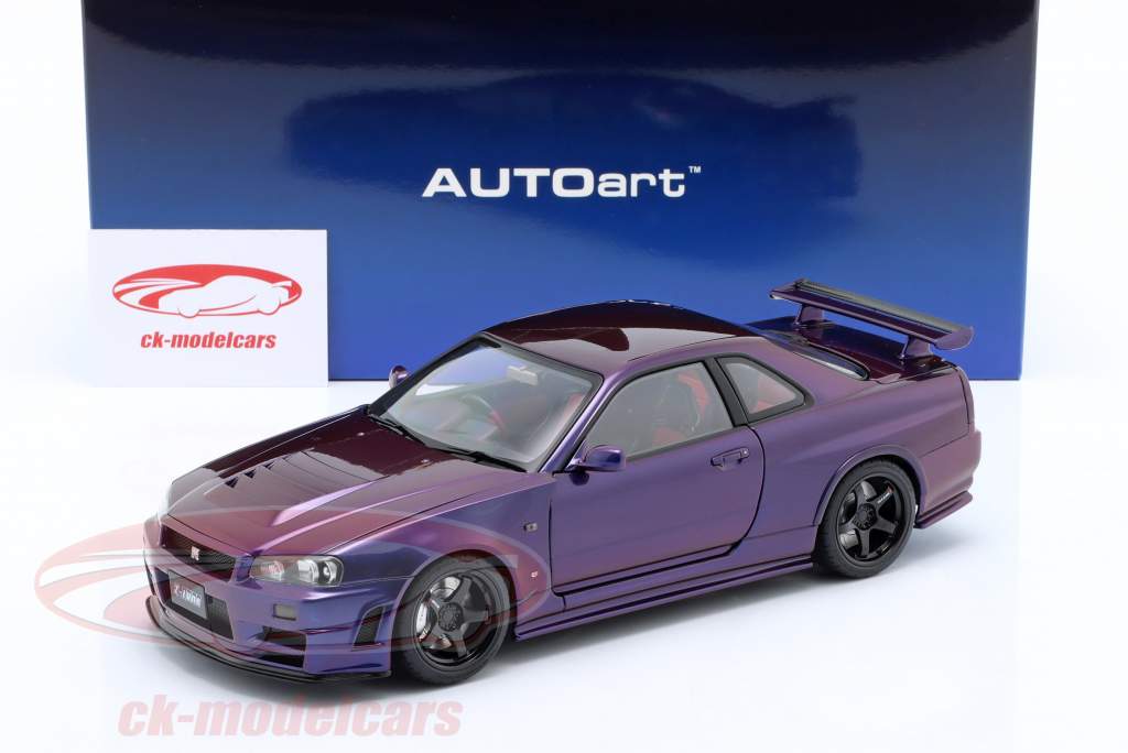 AUTOart 1:18 Nissan Skyline GT-R (R34) Nismo Z-tune 2005 紫