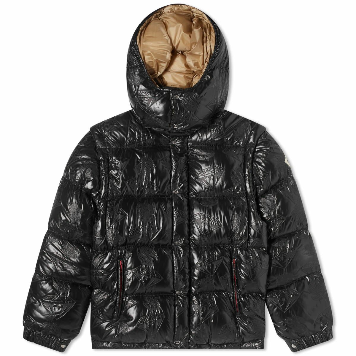 Moncler Men's Genius x BBC Dryden Diamond & Dollar Jacket in Black