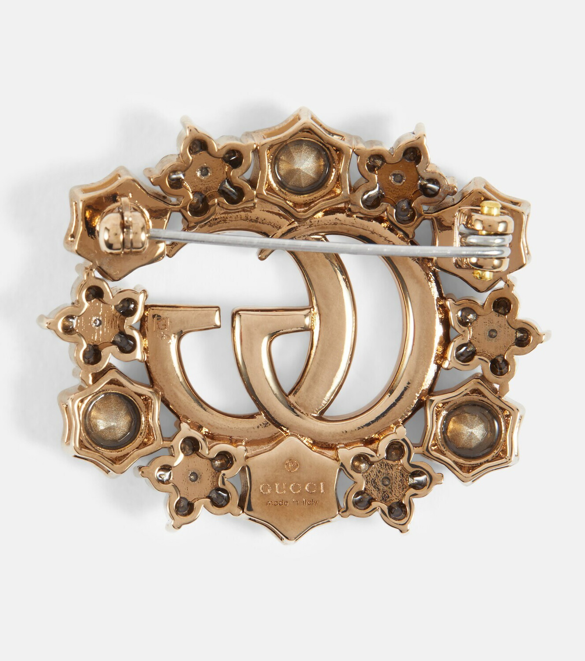 Gucci GG crystal-embellished brooch Gucci