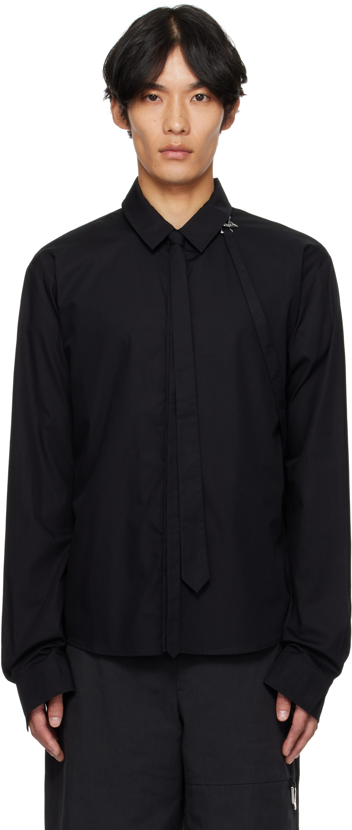 HELIOT EMIL Black Spectra Shirt Heliot Emil